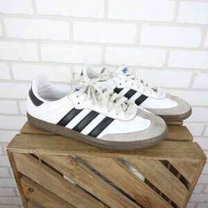 Adidas Samba OG White Black Grey Sneakers Mens 7.5 US
